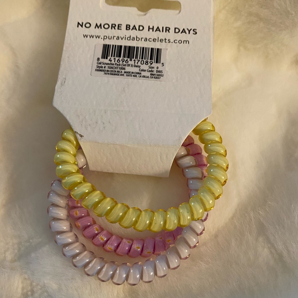 PuraVida Pastel Coil Scrunchies #301 - Picture 2 of 2